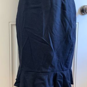 Navy and black gingham skirt
